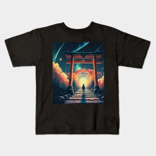 Torii Gate - Impressionism Portal Kids T-Shirt